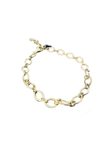 Χειροποίητο βραχιόλι με επίχρυση ατσάλινη αλυσίδα Jackie