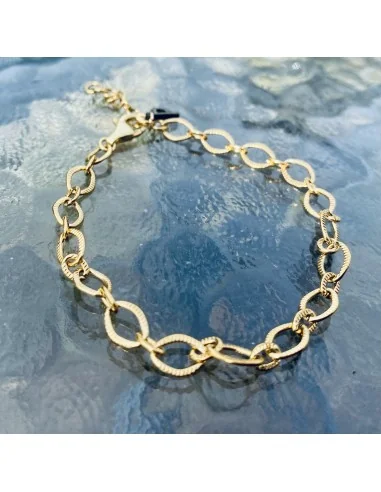 Χειροποίητο βραχιόλι με επίχρυση ατσάλινη αλυσίδα Jackie