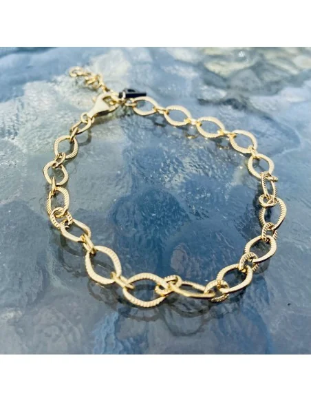 Χειροποίητο βραχιόλι με επίχρυση ατσάλινη αλυσίδα Jackie