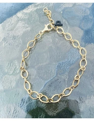 Χειροποίητο βραχιόλι με επίχρυση ατσάλινη αλυσίδα Jackie