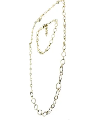 Χειροποίητο σετ κολιέ βραχιόλι από ατσάλινη επίχρυση αλυσίδα