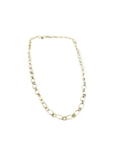 Χειροποίητο σετ κολιέ βραχιόλι από ατσάλινη επίχρυση αλυσίδα