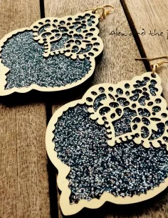 Κόσμημα σκουλαρίκια με περίτεχνο ανάγλυφο σχέδιο... 2