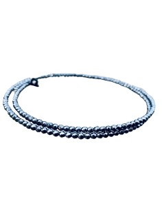 Χειροποίητο κολιέ choker από ημιπολύτιμες πέτρες Αιματίτη Libona