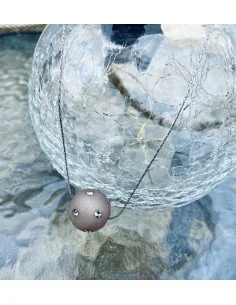 Χειροποίητο κολιέ με στοίχείο σφαίρα με κρύσταλλα Swarovski The Ball