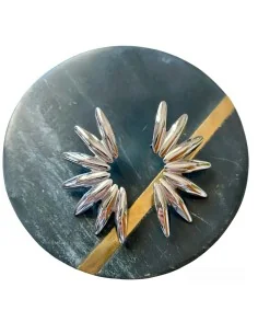 Κόσμημα ροκ σκουλαρίκια από ατσάλι σε ασημί και χρυσό Diana 2