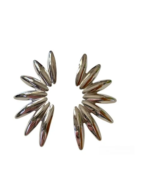 Κόσμημα ροκ σκουλαρίκια από ατσάλι σε ασημί και χρυσό Diana