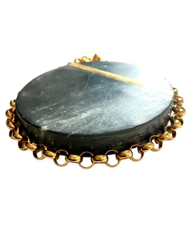 Χειροποίητο κόσμημα κολιέ επίχρυση εντυπωσιακή αλυσίδα από ατσάλι Dalida