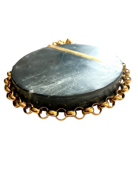 Χειροποίητο κόσμημα κολιέ επίχρυση εντυπωσιακή αλυσίδα από ατσάλι Dalida