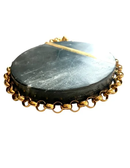 Χειροποίητο κόσμημα κολιέ επίχρυση εντυπωσιακή αλυσίδα από ατσάλι Dalida