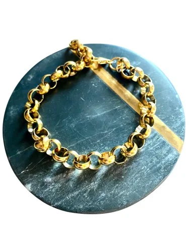 Χειροποίητο βραχιόλι κόσμημα εντυπωσιακή αλυσίδα επίχρυση Dalida