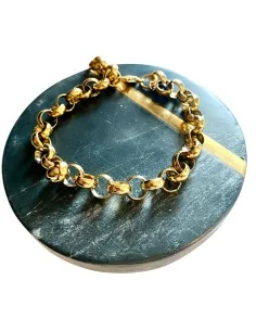 Χειροποίητο βραχιόλι κόσμημα εντυπωσιακή αλυσίδα επίχρυση Dalida