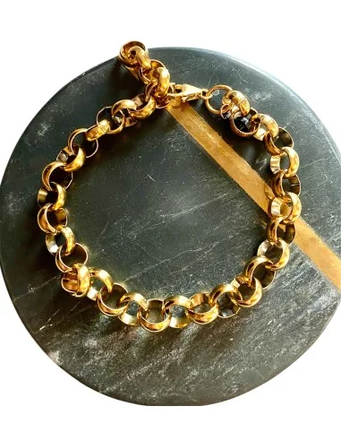 Χειροποίητο βραχιόλι κόσμημα εντυπωσιακή αλυσίδα επίχρυση Dalida