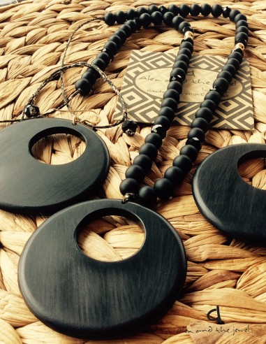 Κόσμημα σκουλαρίκια πλακέ σε γκρι ή μαύρο με γάντζους από ασήμι 925 Votsalo