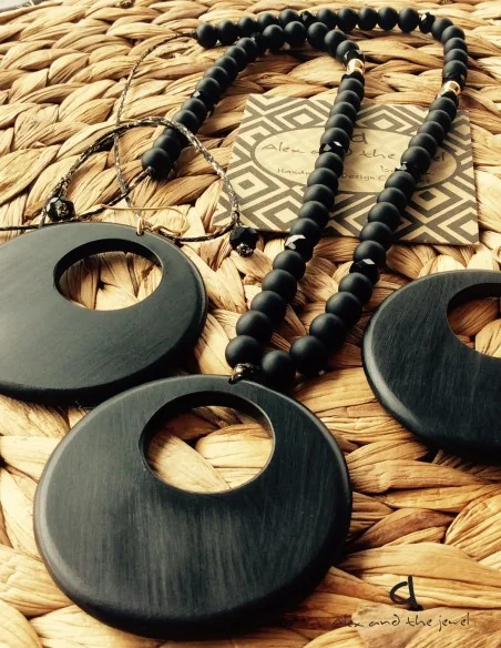 Κόσμημα σκουλαρίκια πλακέ σε γκρι ή μαύρο με γάντζους από ασήμι 925 Votsalo