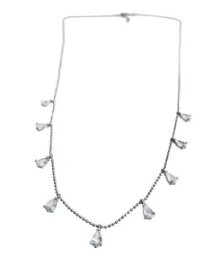 Γυναικείο κόσμημα κολιέ από ασήμι 925 με διάφανα κρύσταλλα Τσεχίας Philomena