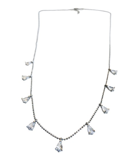 Γυναικείο κόσμημα κολιέ από ασήμι 925 με διάφανα κρύσταλλα Τσεχίας Philomena Γυναικείο κόσμημα κολιέ από ασήμι 925 με διάφανα κρύσταλλα Τσεχίας Philomena