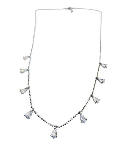 Γυναικείο κόσμημα κολιέ από ασήμι 925 με διάφανα κρύσταλλα Τσεχίας Philomena