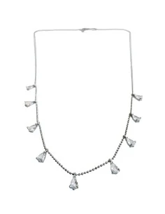 Γυναικείο κόσμημα κολιέ από ασήμι 925 με διάφανα κρύσταλλα Τσεχίας Philomena 2