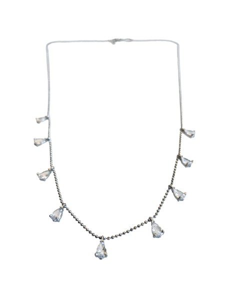 Γυναικείο κόσμημα κολιέ από ασήμι 925 με διάφανα κρύσταλλα Τσεχίας Philomena Γυναικείο κόσμημα κολιέ από ασήμι 925 με διάφανα κρύσταλλα Τσεχίας Philomena
