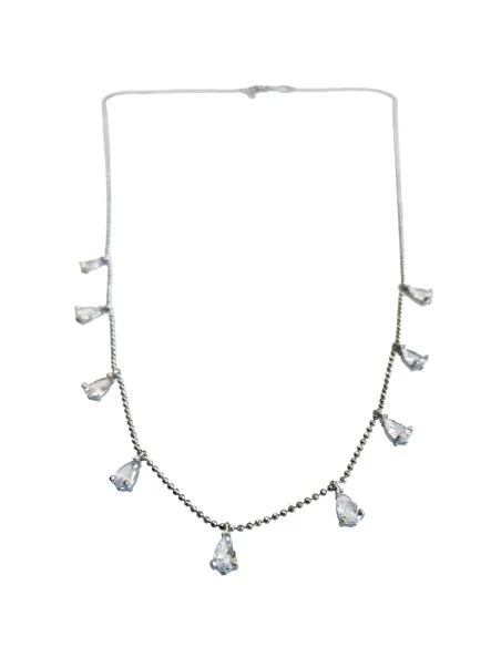 Γυναικείο κόσμημα κολιέ από ασήμι 925 με διάφανα κρύσταλλα Τσεχίας Philomena Γυναικείο κόσμημα κολιέ από ασήμι 925 με διάφανα κρύσταλλα Τσεχίας Philomena