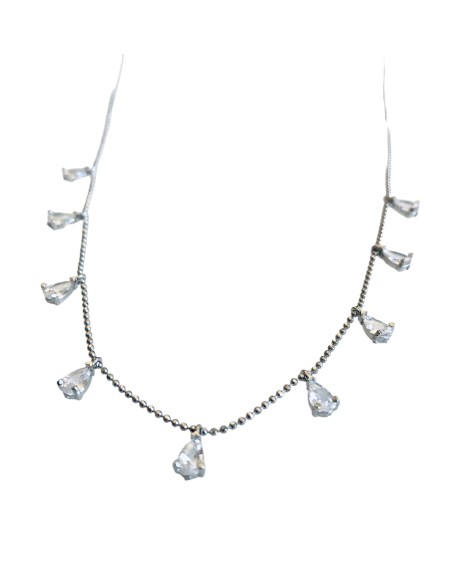 Γυναικείο κόσμημα κολιέ από ασήμι 925 με διάφανα κρύσταλλα Τσεχίας Philomena Γυναικείο κόσμημα κολιέ από ασήμι 925 με διάφανα κρύσταλλα Τσεχίας Philomena