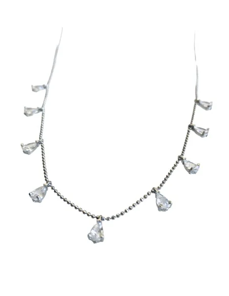 Γυναικείο κόσμημα κολιέ από ασήμι 925 με διάφανα κρύσταλλα Τσεχίας Philomena Γυναικείο κόσμημα κολιέ από ασήμι 925 με διάφανα κρύσταλλα Τσεχίας Philomena