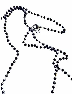 Χειροποίητο κόσμημα μακρύ ροζάριο από ατσάλι με κρύσταλλα σε καφέ γκρι απόχρωση 2