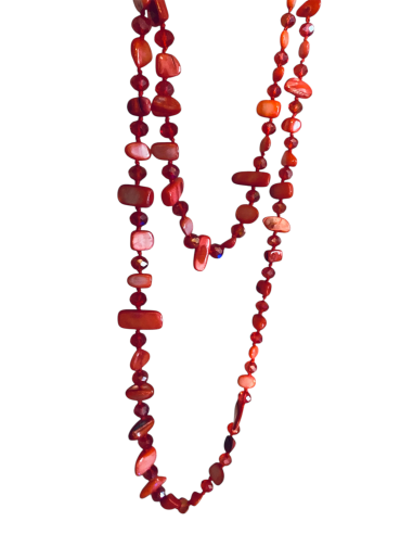 Χειροποίητο κολιέ με πέτρες Αχάτη και κρύσταλλα...