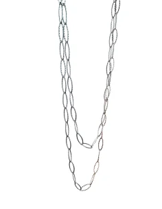 Χειροποίητο κόσμημα κολιέ σφυρήλατη αλυσίδα από ατσάλι Arian 2