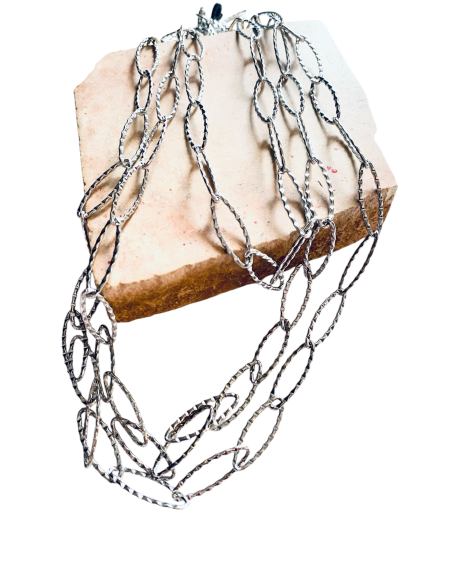 Χειροποίητο κόσμημα κολιέ σφυρήλατη αλυσίδα από ατσάλι Arian