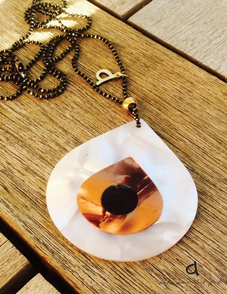 Γυναικείο κόσμημα κολιέ μάτι τύπου φίλντισι