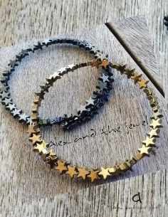 Χειροποίητο βραχιόλι από ημιπολύτιμες πέτρες Αιματίτη σε διάφορες αποχρώσεις και σχέδια Island 2