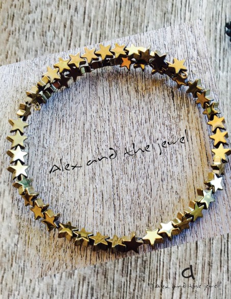 Χειροποίητο βραχιόλι από ημιπολύτιμες πέτρες Αιματίτη σε διάφορες αποχρώσεις και σχέδια Island