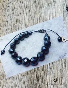 Βραχιόλι με ημιπολύτιμες πέτρες Αιματίτη Grey 2