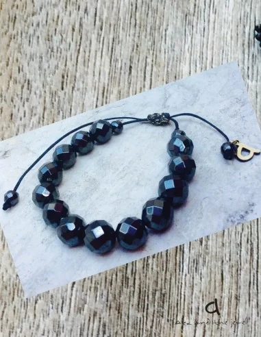 Βραχιόλι με ημιπολύτιμες πέτρες Αιματίτη Grey