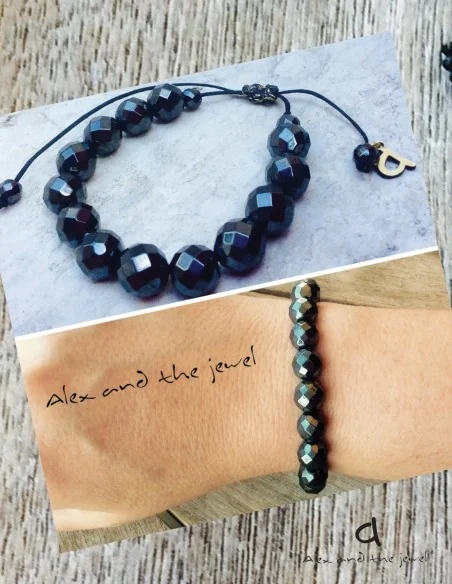 Βραχιόλι με ημιπολύτιμες πέτρες Αιματίτη Grey Βραχιόλι με ημιπολύτιμες πέτρες Αιματίτη Grey