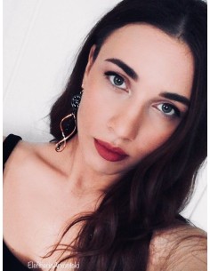 Κόσμημα εντυπωσιακά σκουλαρίκια σε χρυσό και μαύρο Nefertiti 2