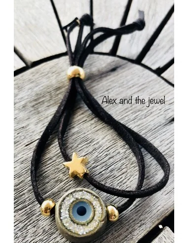 Χειροποίητο βραχιόλι με στοιχείο μάτι σε...