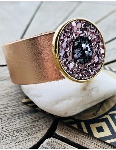 Χειροποίητο γυναικείο δερμάτινο βραχιόλι με...