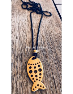 Χειροποίητο κόσμημα κολιέ επίχρυσο ψαράκι σε αλυσίδα My fishy