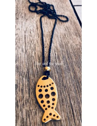 Χειροποίητο κόσμημα κολιέ επίχρυσο ψαράκι σε αλυσίδα My fishy