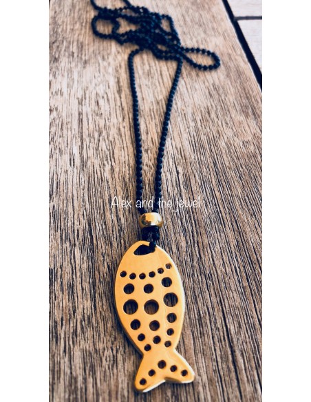 Χειροποίητο κόσμημα κολιέ επίχρυσο ψαράκι σε αλυσίδα My fishy