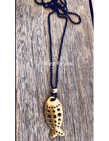 Χειροποίητο κόσμημα κολιέ επίχρυσο ψαράκι σε αλυσίδα My fishy