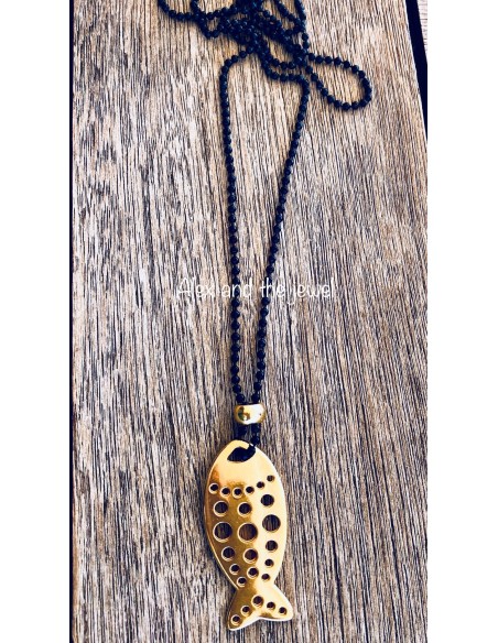 Χειροποίητο κόσμημα κολιέ επίχρυσο ψαράκι σε αλυσίδα My fishy