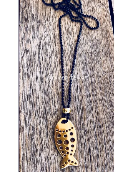 Χειροποίητο κόσμημα κολιέ επίχρυσο ψαράκι σε αλυσίδα My fishy