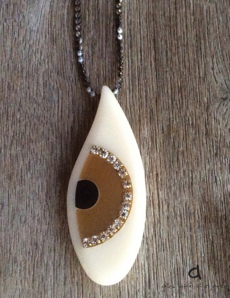 Χειροποίητο κόσμημα κολιέ με κρεμαστό μάτι Evil Eye Χειροποίητο κόσμημα κολιέ με κρεμαστό μάτι Evil Eye