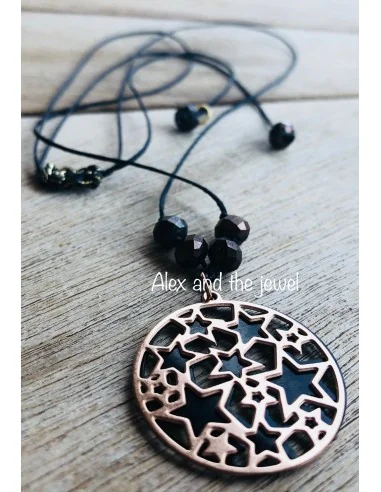 Χειροποίητο γυναικείο κολιέ με αστέρια από ατσάλι Stars