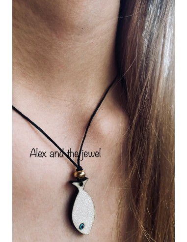 Χειροποίητο κολιέ κρεμαστό κόσμημα ψαράκι Poisson