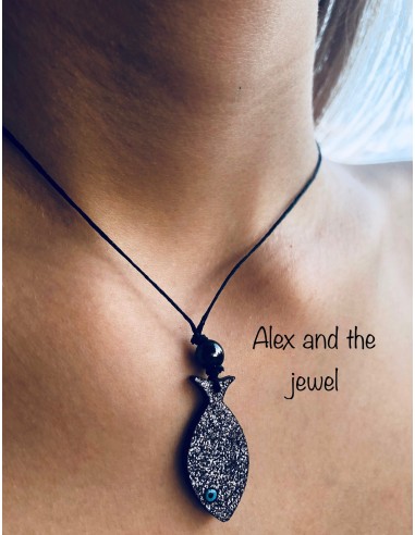 Χειροποίητο κολιέ κρεμαστό κόσμημα ψαράκι Poisson